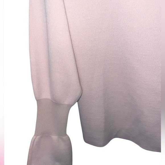 EUC Tibi Merino Wool Bell Sleeve🔔Sweater Blush Pink X- Small Luxury Staple Crew - Picture 4 of 7